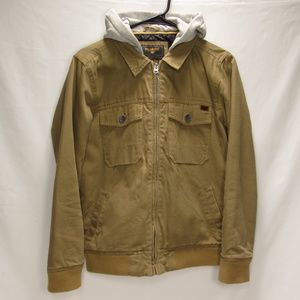 Billabong Hooded Barlow Jacket Tan B704LBAT Youth Large or Ladies